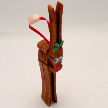 Clothespin Rudolph Ornament